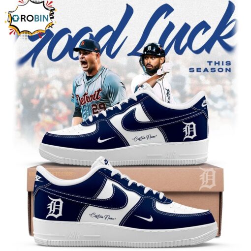 Detroit Tigers Custom Name For Fans Air Force Sneaker Shoes
