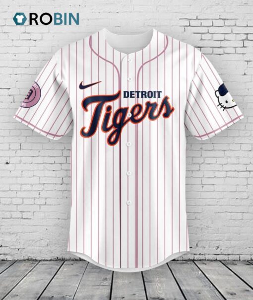 Detroit Tigers x Hello Kitty Night Game V2 Baseball Jersey Shirt Style