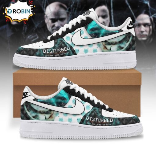 Disturbed Band 25th Anniversary Tour Custom Air Force 1 Sneakers – Rock Music Fans