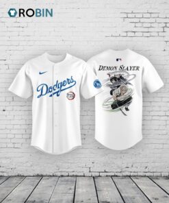Dodgers X Demon Slayer New Season Baseball Jersey Shirt Style 2025 White