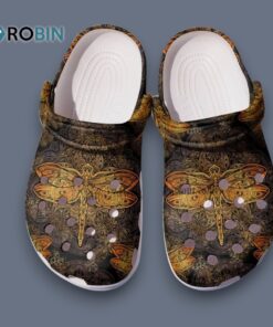 Dragonfly Golden Boho Culture Shoes Gift Women  Dragonfly Hippie Boho Vintage Clogs Gift Women Mother Day