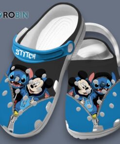 Durable Best Friend Stitch And Mickey Blue Cartoon Classic Crocs