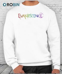Evanescence Pride Logo Heather White Shirt Evanescence Pride Logo Heather White Shirt