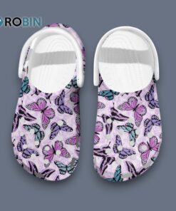 Eye catching & Comfortable Butterfly Purple Clogs, Express Shipping Available