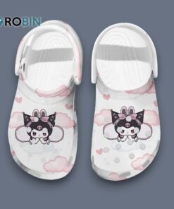Eye catching Dreamy Slippers Bunny Kuromi White Crocs for Men, Women, Kid