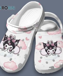 Eye catching Dreamy Slippers Bunny Kuromi White Crocs for Men, Women, Kid