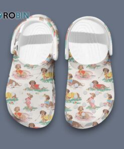 Eye catching Pet Slippers Dachshund Cute White Classic Crocs