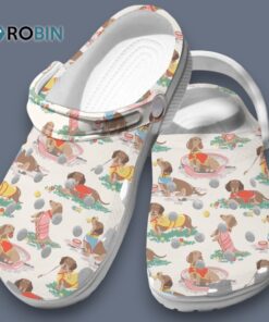Eye catching Pet Slippers Dachshund Cute White Classic Crocs