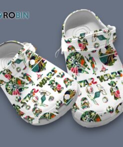 Floral Star Wars Shape Unique And Fancy Design White Classic Crocs