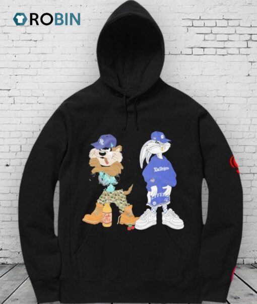 Fuck Your Lyfe Taz Tasmanian Devil And Bugz New York Yankees Los Angeles Dodgers Shirt