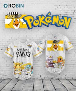 Fukuoka SoftBank Hawks x Pokémon Go 2025 Limited Edition Baseball Baseball Jersey Shirt Style