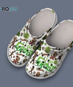 Funny I Am Groot Carton Movie White Classic Crocs