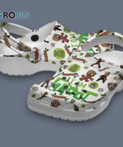 Funny I Am Groot Carton Movie White Classic Crocs