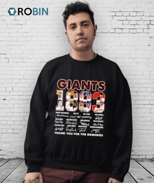 Giants 1883 Thank You For The Memories Shirt