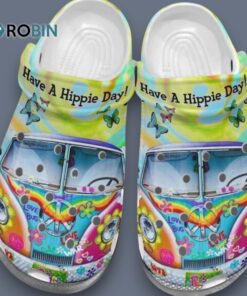Have A Hippie Day Colorful 3D Printed Crocs