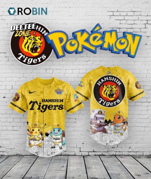 Hanshin Tigers x Pokémon Go 2025 Limited Edition Baseball Jersey Shirt Style