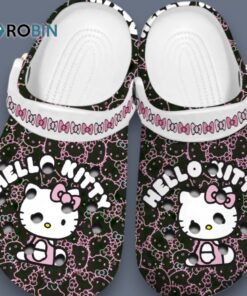 Hello Kitty Cartoon Black Classic Crocs