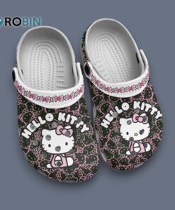 Hello Kitty Cartoon Black Classic Crocs