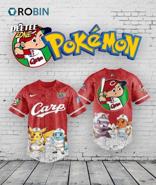 Hiroshima Carp x Pokémon Go 2025 Limited Edition Baseball Jersey Shirt Style