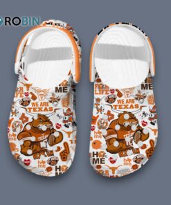 Hook ‘Em Horns Texas Longhorns Football NCAA Team Clogs Shoes
