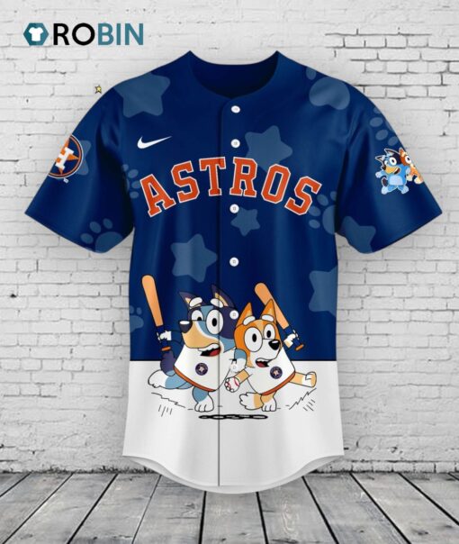 Houston Astros Bluey and Bingo Baseball Jersey Shirt Style