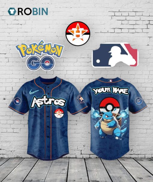 Houston Astros x Pokemon Go Blastoise Baseball Baseball Jersey Shirt Style