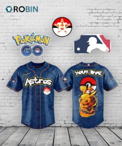 Houston Astros x Pokemon Go Pikachu Baseball Baseball Jersey Shirt Style