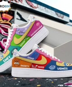 Inside Out Cartoon Disney Nike Air Force 1 Sneaker Limited Edition Design