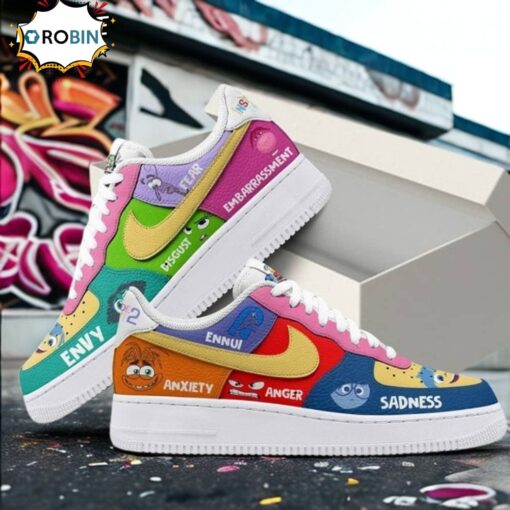 Inside Out Cartoon Disney Nike Air Force 1 Sneaker Limited Edition Design