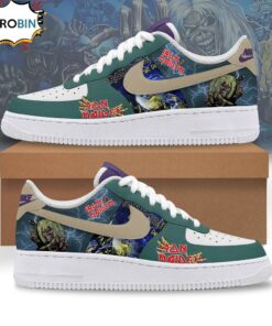 Iron Maiden Run For Your Lives World Tour 2025 Nike Air Force Sneaker Shoes