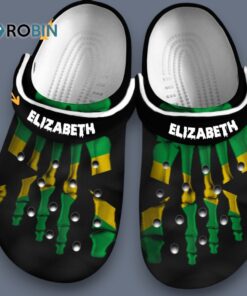 Jamaican Flag Foot Bones Classic Crocs