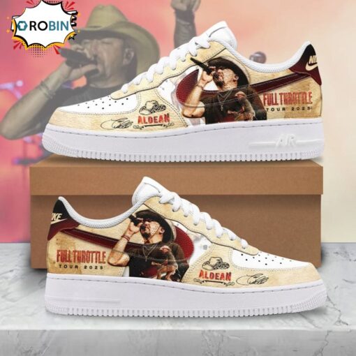 Jason Aldean Full Throttle Tour 2025 Custom Air Force Sneaker Shoes Limited Edition