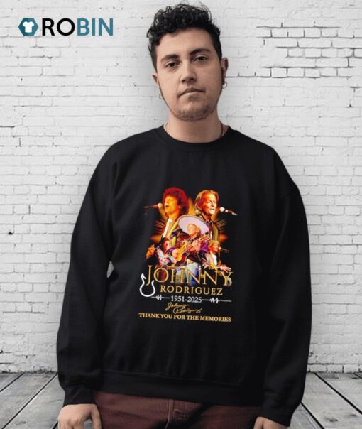 Johnny Rodriguez 1951 2025 Thank You For The Memories Shirt