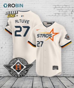 José Altuve #27 Houston Astros Baseball Baseball Jersey Shirt Style – Cream Special Edition