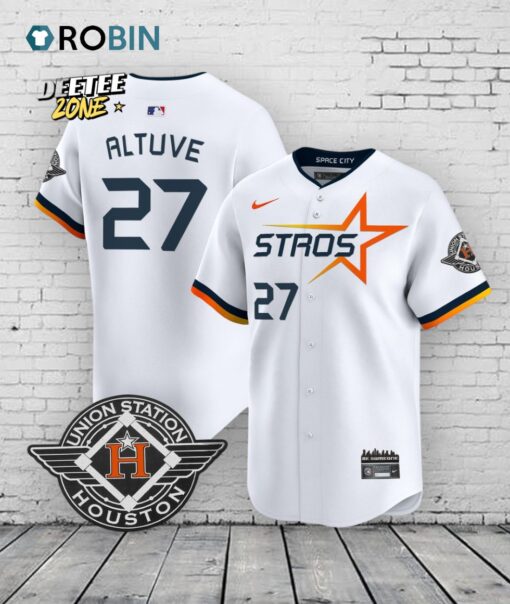 José Altuve #27 Houston Astros Baseball Baseball Jersey Shirt Style – Space City Edition