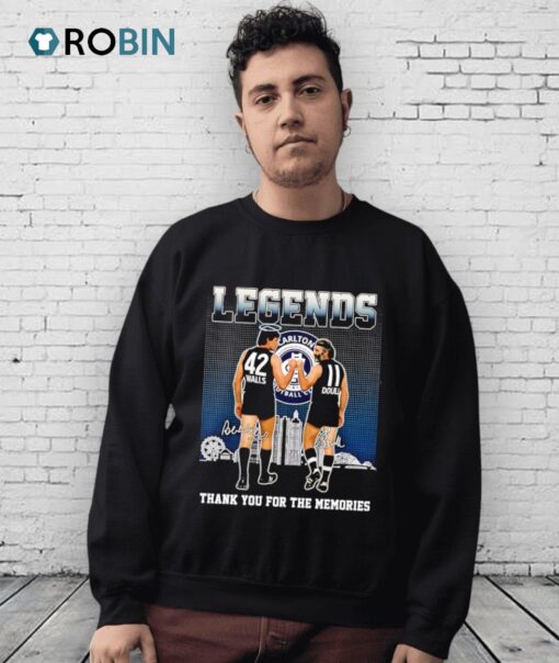 Legends Vale Robert Walls And Bruce Doull Thank You For The Memories Shirt