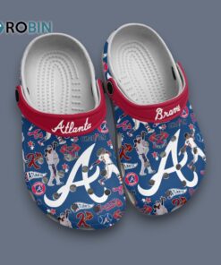 Lightweight & Comfortable Atlanta Braves MLB Baseball Team Clogs
