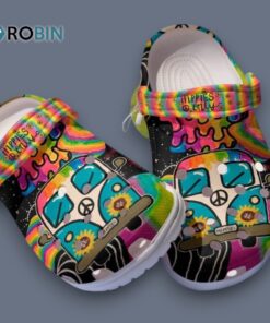 Lighweight & Durable Hippie Only Colorful Clogs Shoes