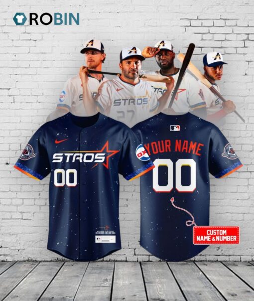 Limited Edition Houston Astros Navy 2025 City Connect The Next Frontier Custom Name And Number Baseball Jersey Shirt Style Ver 2