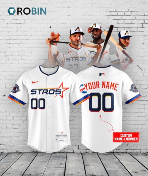 Limited Edition Houston Astros White 2025 New City Connect The Next Frontier Custom Name And Number Baseball Jersey Shirt Style
