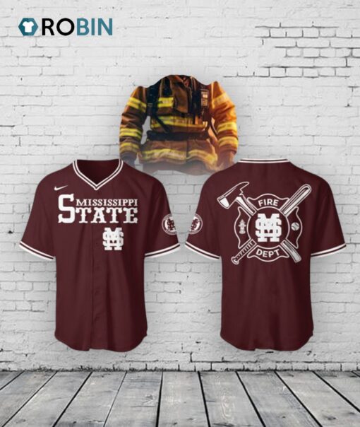Limited Edition Mississippi Baseball x Firefighter Appreciation Night Baseball Jersey Shirt Style V2