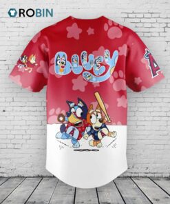 Los Angeles Angels Bluey and Bingo Baseball Jersey Shirt Style
