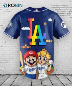 Los Angeles Dodgers MLB x Super Mario Night Special Edition Baseball Jersey Shirt Style 2025