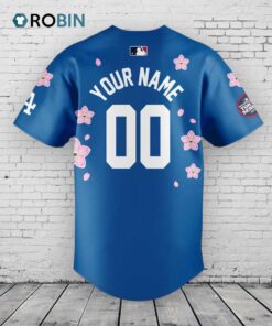 Los Angeles Dodgers Takashi Murakami x MLB World Tour Tokyo Series Blue Custom Name Number For Fans Baseball Jersey Shirt Style
