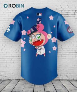 Los Angeles Dodgers Takashi Murakami x MLB World Tour Tokyo Series Blue V5 Baseball Jersey Shirt Style