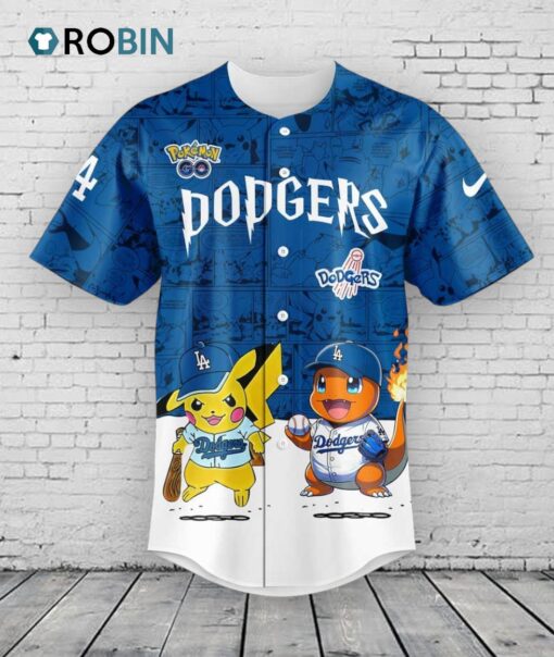 Los Angeles Dodgers x Pokémon GO Baseball Jersey Shirt Style