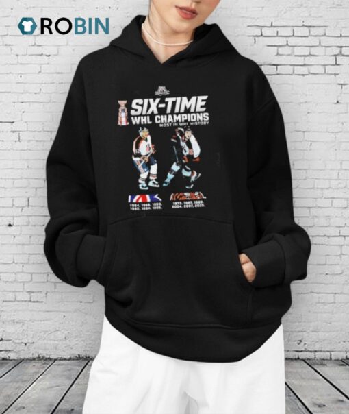 Medicine Hat Tigers 2025 Six Time Whl Champions Most In Whl History Shirt
