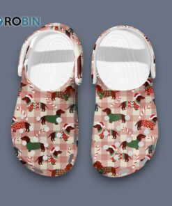 Merry Christmas With Dachshund & Candy Cane Classic Crocs