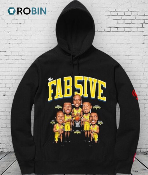 Michigan Wolverines The Fab Five 5 Basketball Shirt
