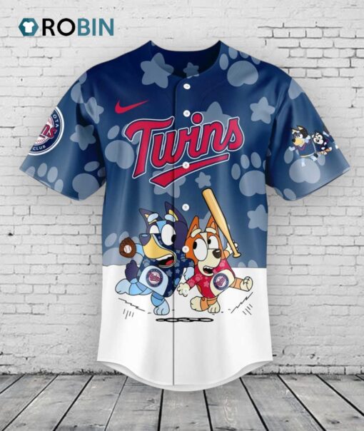 Minnesota Twins Bluey and Bingo Baseball Jersey Shirt Style